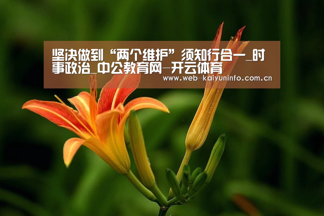 坚决做到“两个维护”须知行合一_时事政治_中公教育网-开云体育(图4) 开云体育